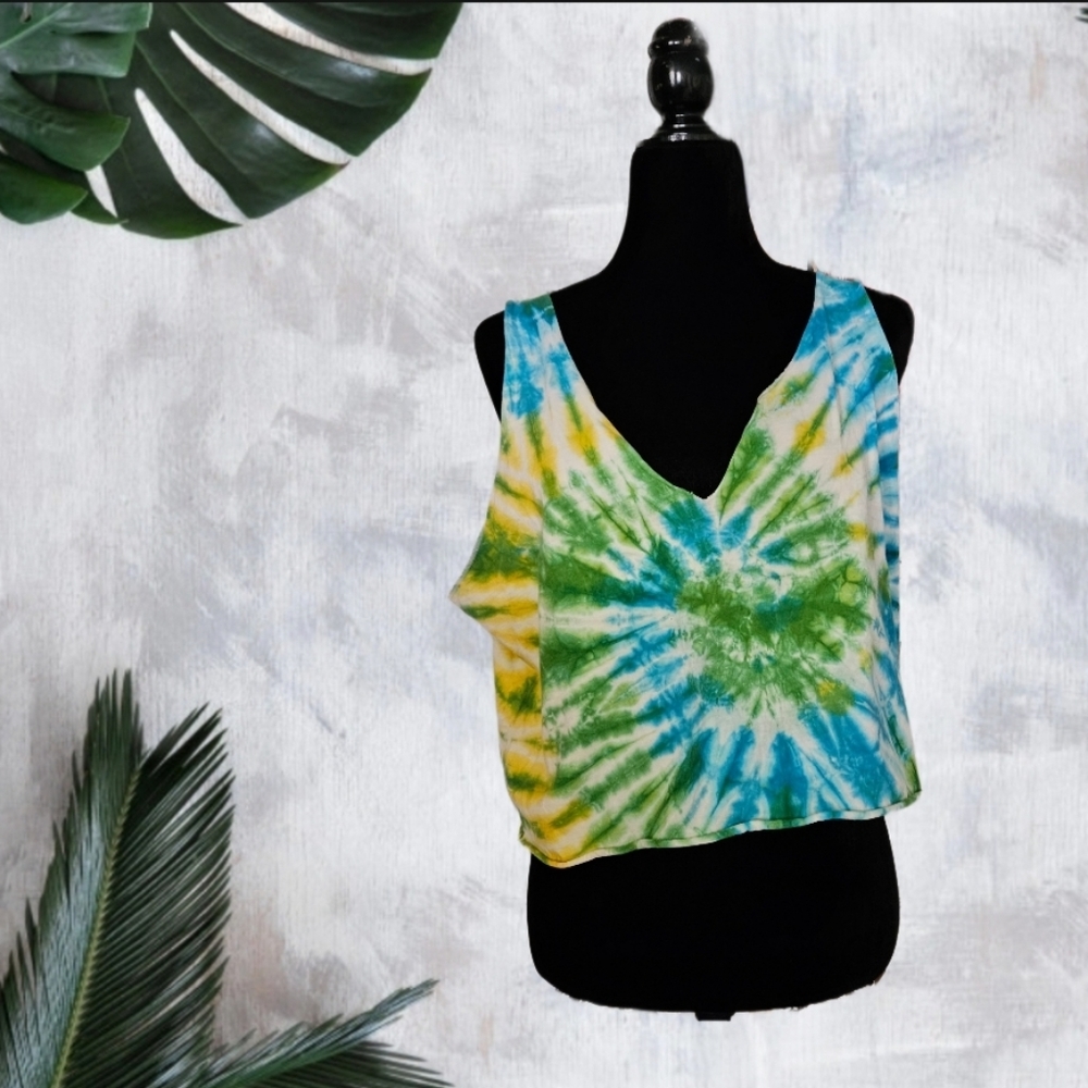 Chang Suk Tie Dye Cropped Top